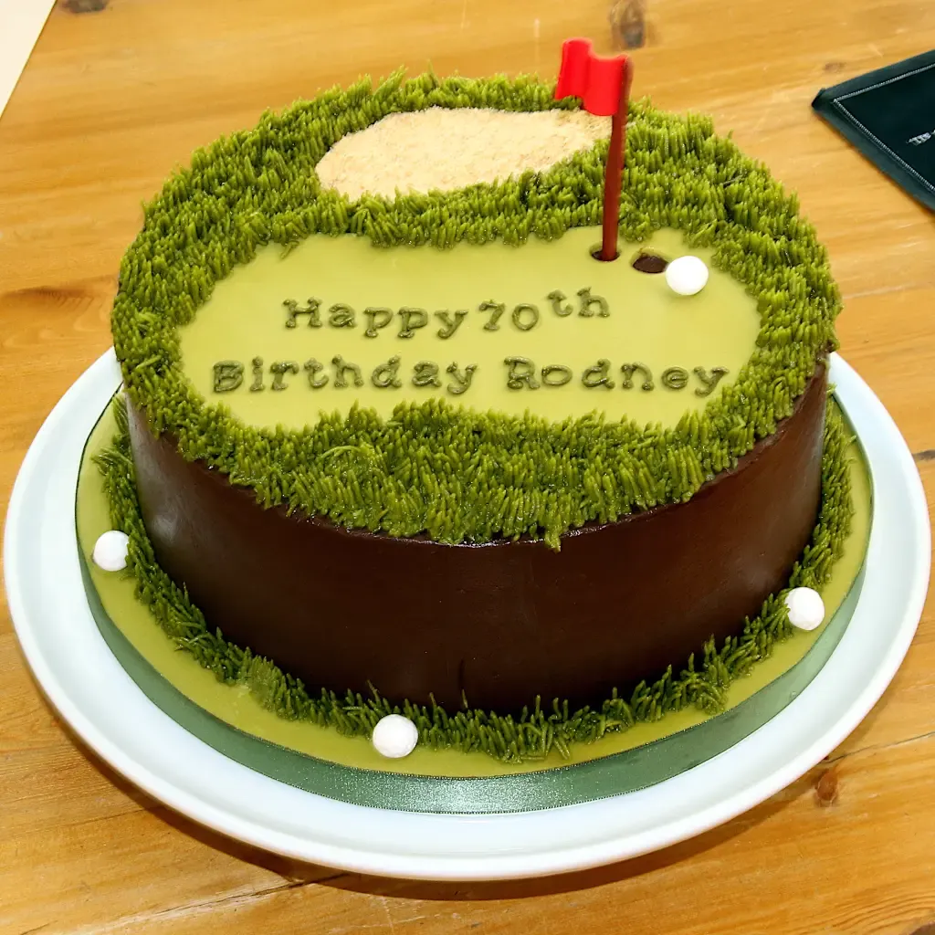 Golf themed birthday cake